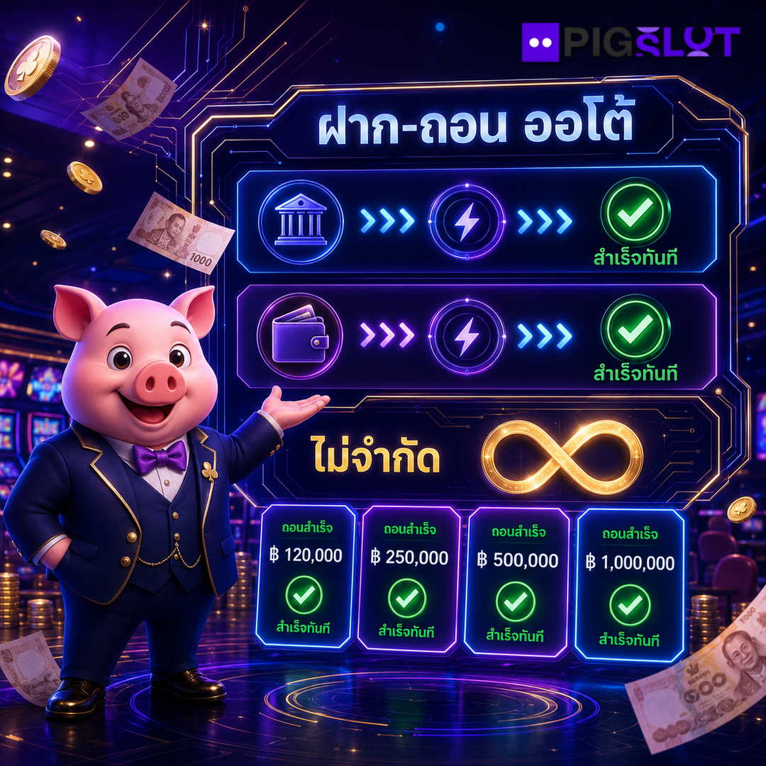 ฝากถอนออโต้ pigslot ถอนได้ทุกยอดไม่จำกัด