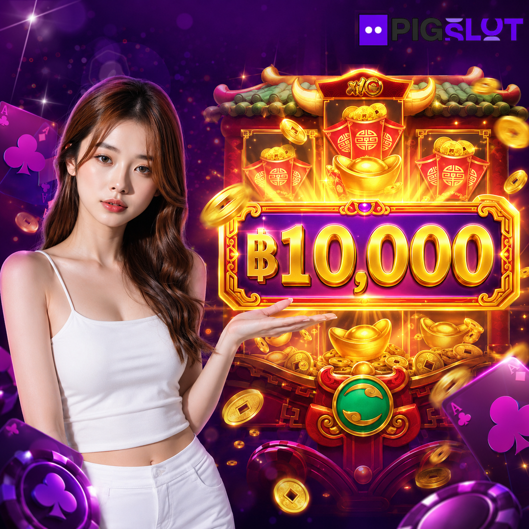 pigslot แจ็คพอตแตกรับโบนัสฟรี สูงสุด 10000 บาท